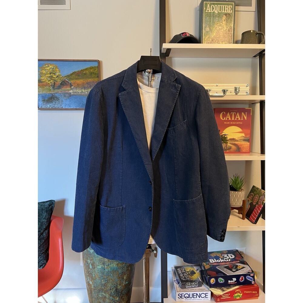 LBM 1911 Blue Cotton Sport Coat